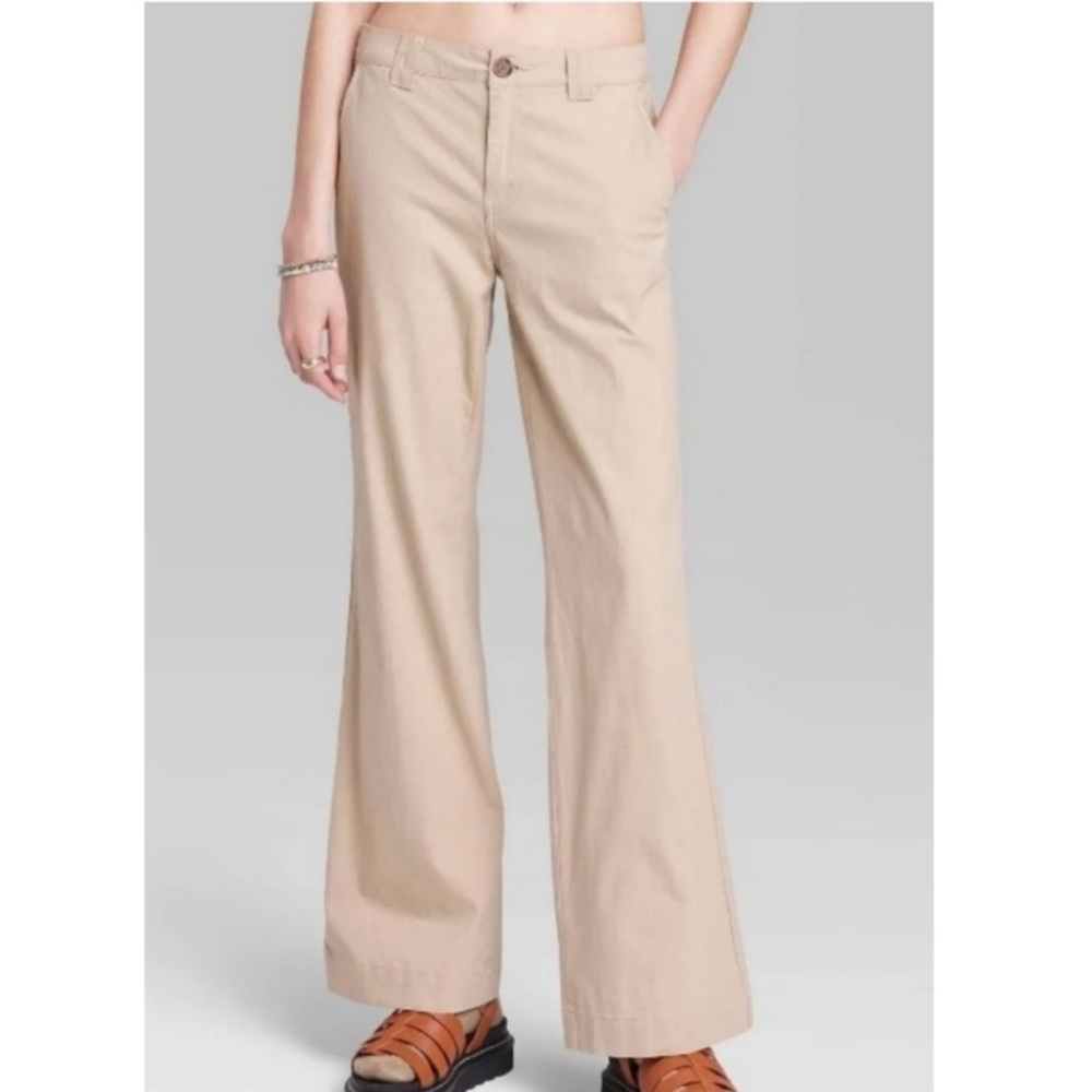 Women’s low rise flare khakis